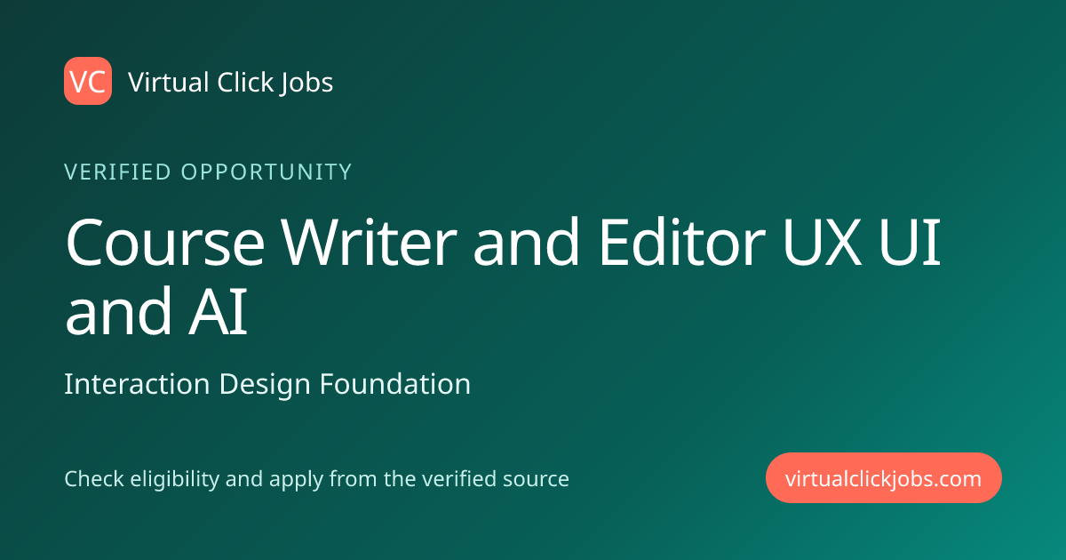 Course Writer and Editor UX UI and AI at Interaction Design